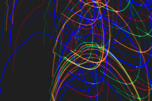 light painting by Maria Monroe entitled Follow Me