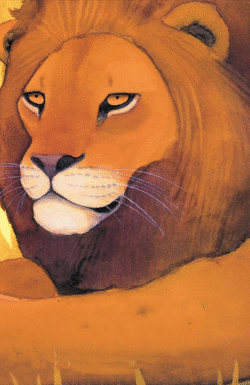 lion illustration by Adrienne Kennaway