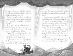 Inside spread from THE STOLEN SPEAR by Saviour Pirotta